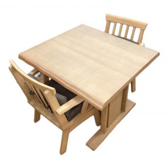 ニトリ ダイニング3点セット ナチュラル 165 回転チェア サザナミ