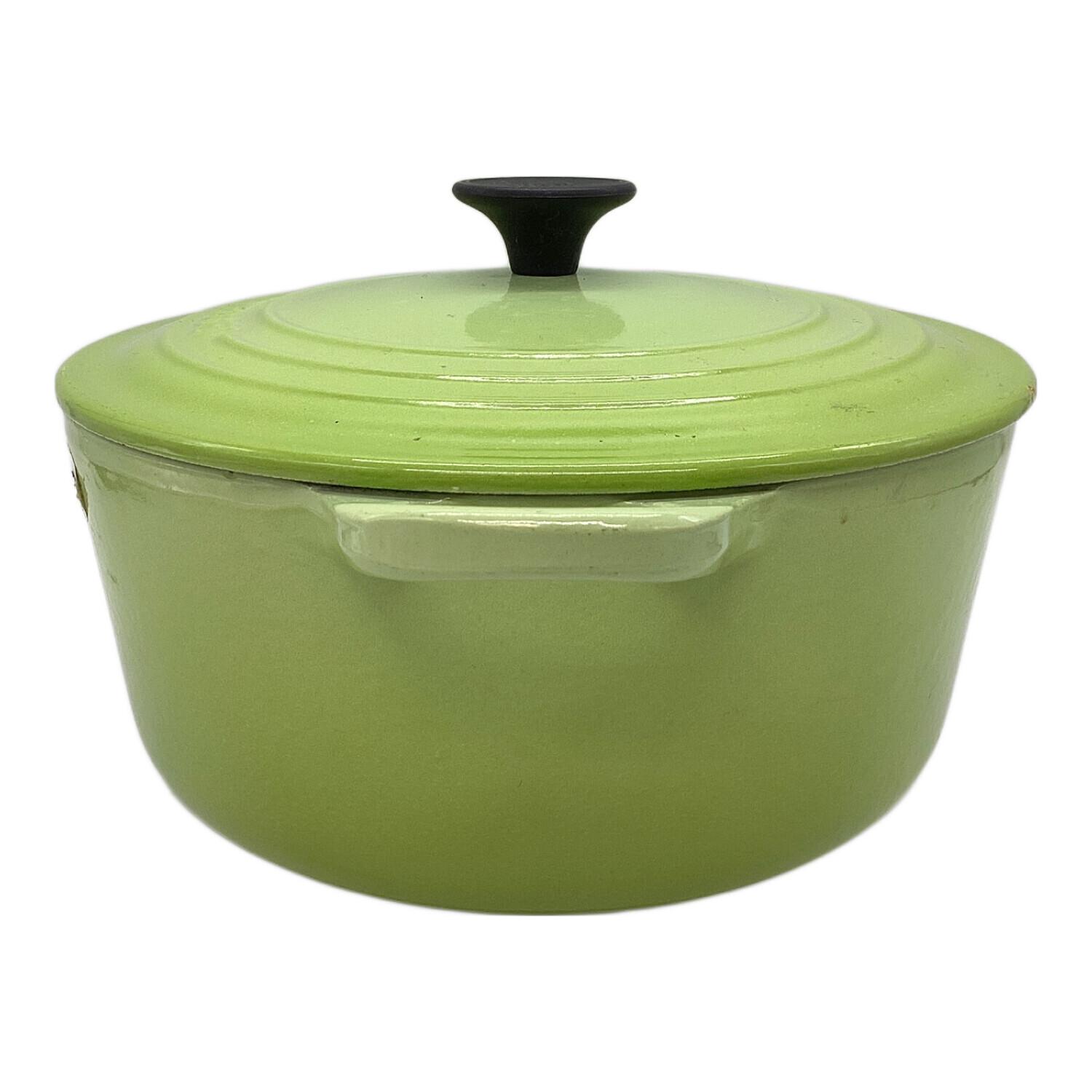 LE CREUSET 鋳鉄 両手鍋 グリーン 22cm LE CREUSET グリーン 両手鍋 22cm LE CREUSET 鋳鉄鍋 22cm グリーン 蓋