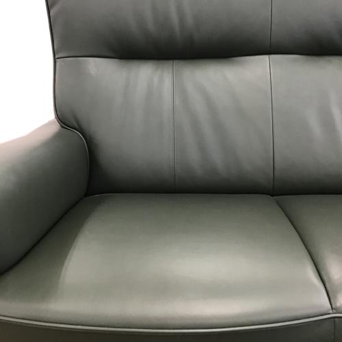 karimoku (カリモク) 3人掛けソファー グリーン×ブラウン 216 ZW3703