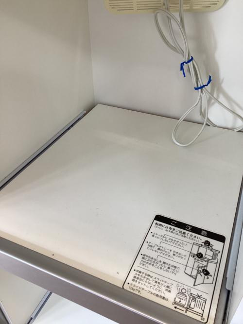 レンジ台 グレー 27 2枚扉 引き出し付