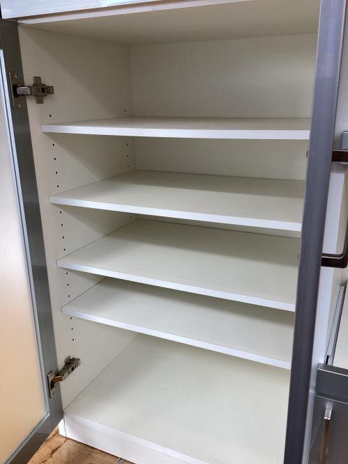 レンジ台 グレー 27 2枚扉 引き出し付