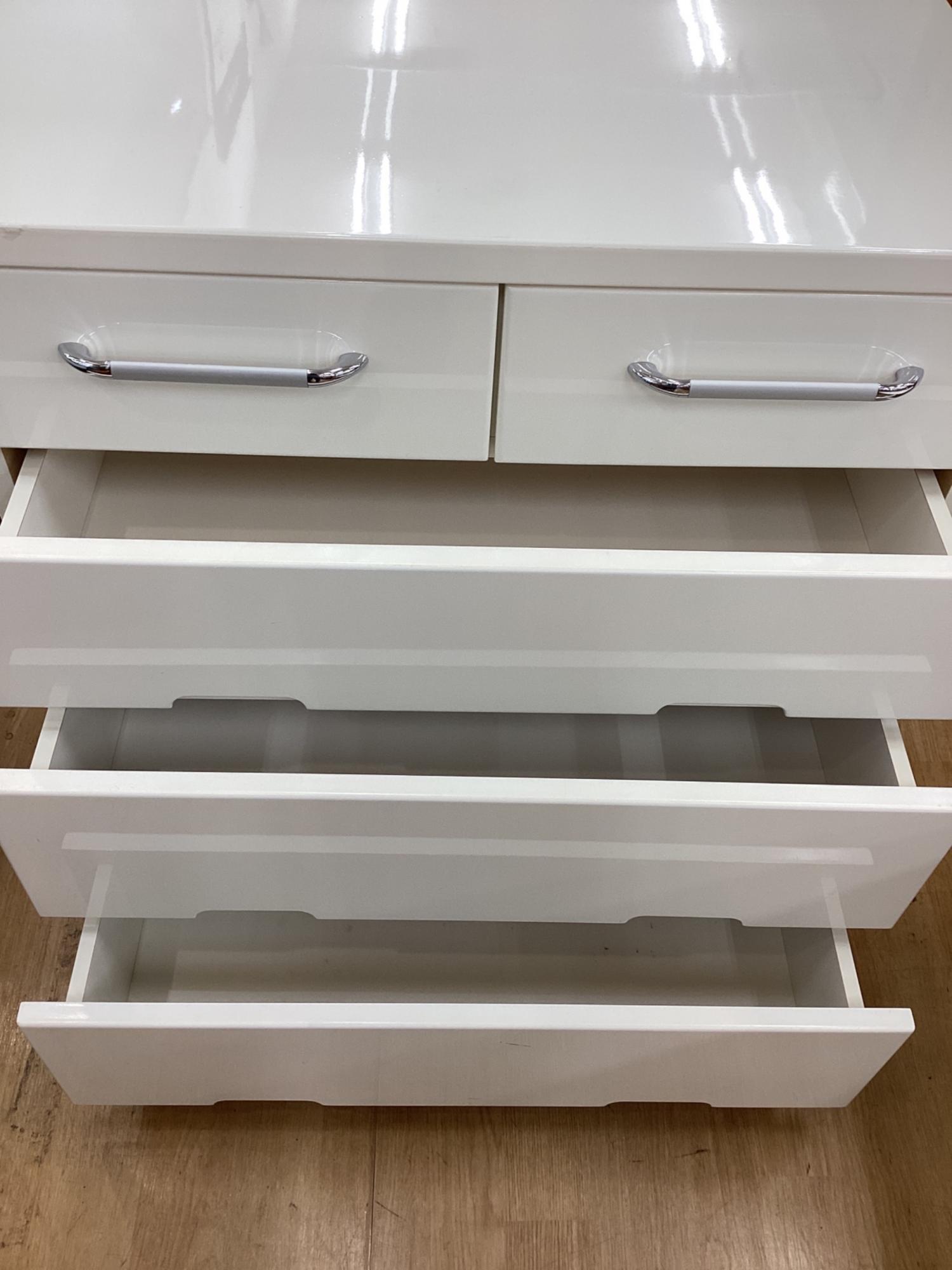 ニトリ ローチェスト 幅100 白 4段 ニトリ ローチェスト 幅100 白 4段