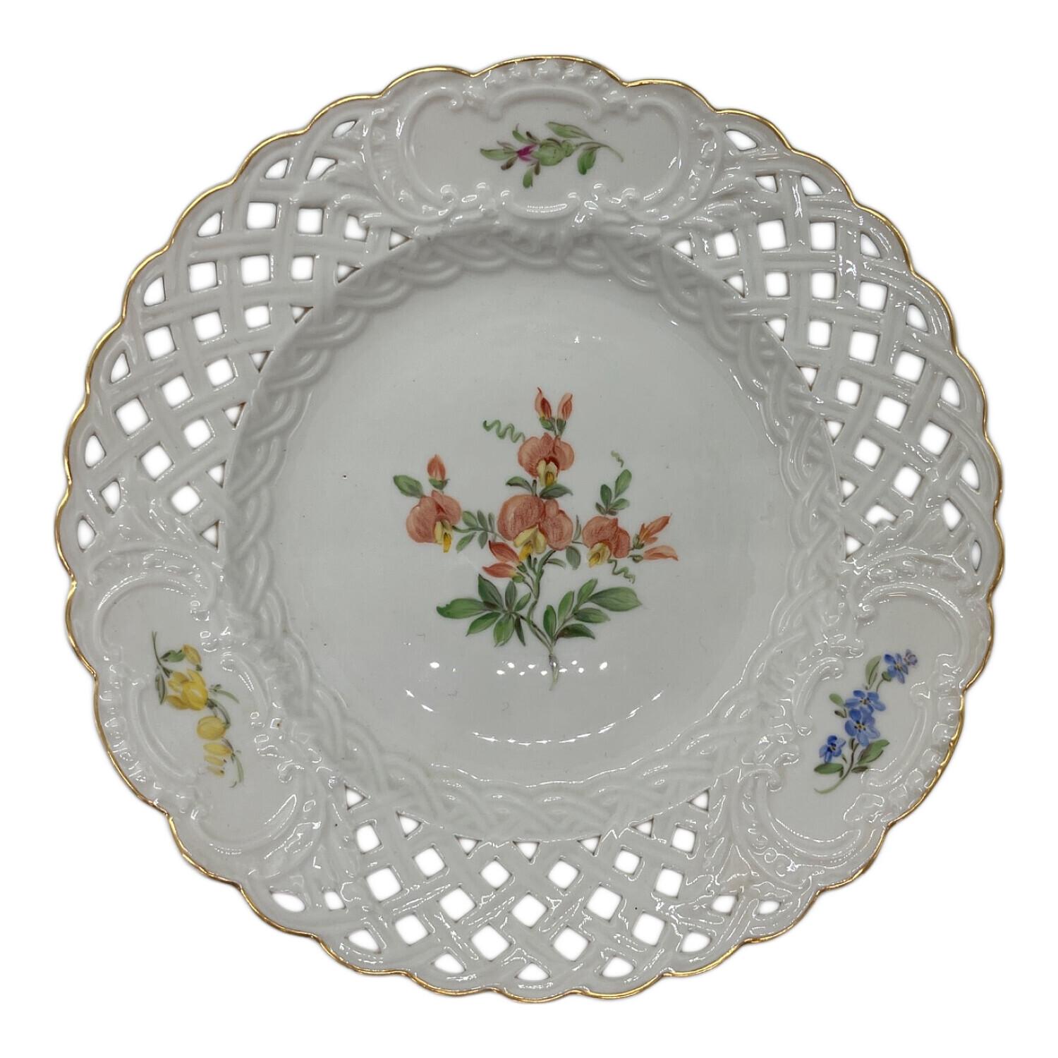 Meissen (マイセン) プレート 透かし飾り ベーシックフラワー