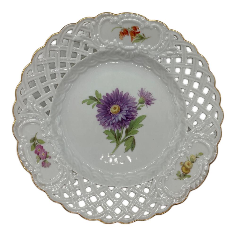 ♥マイセン　透かし　プレート　小花 Meissen (マイセン) プレート 透かし飾り ベーシックフラワー