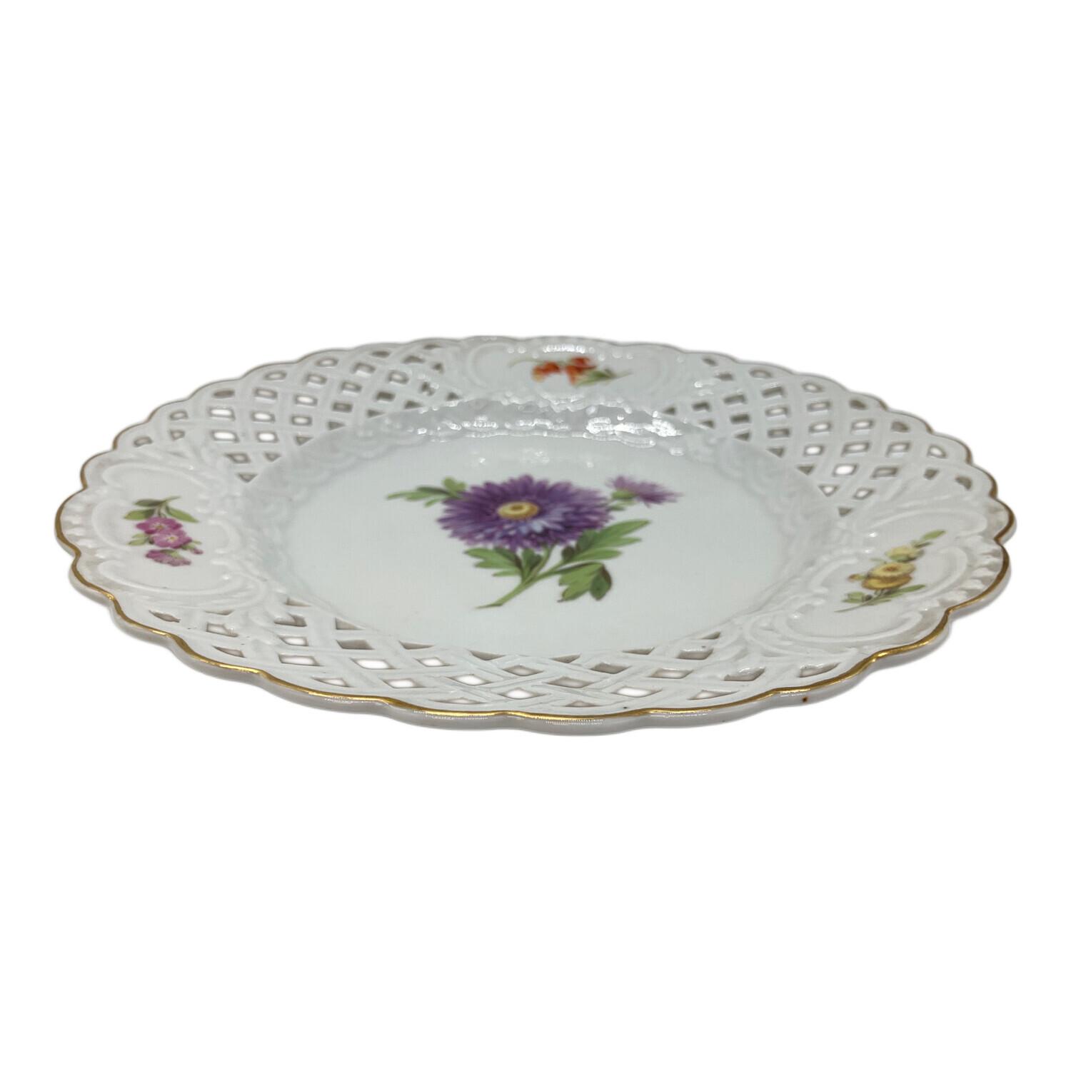 Meissen (マイセン) プレート 透かし飾り ベーシックフラワー