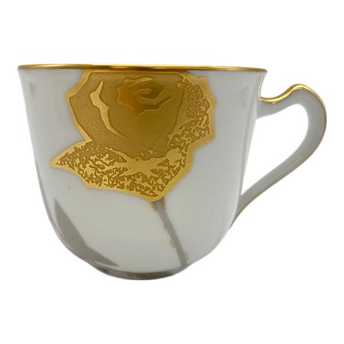 大倉陶園 (オオクラトウエン) カップ&ソーサー 金蝕バラ