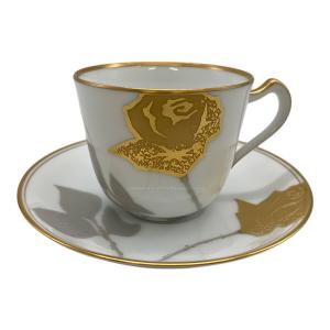 大倉陶園 (オオクラトウエン) カップ&ソーサー 金蝕バラ
