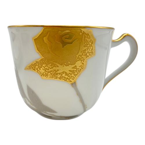 大倉陶園 (オオクラトウエン) カップ&ソーサー 金蝕バラ