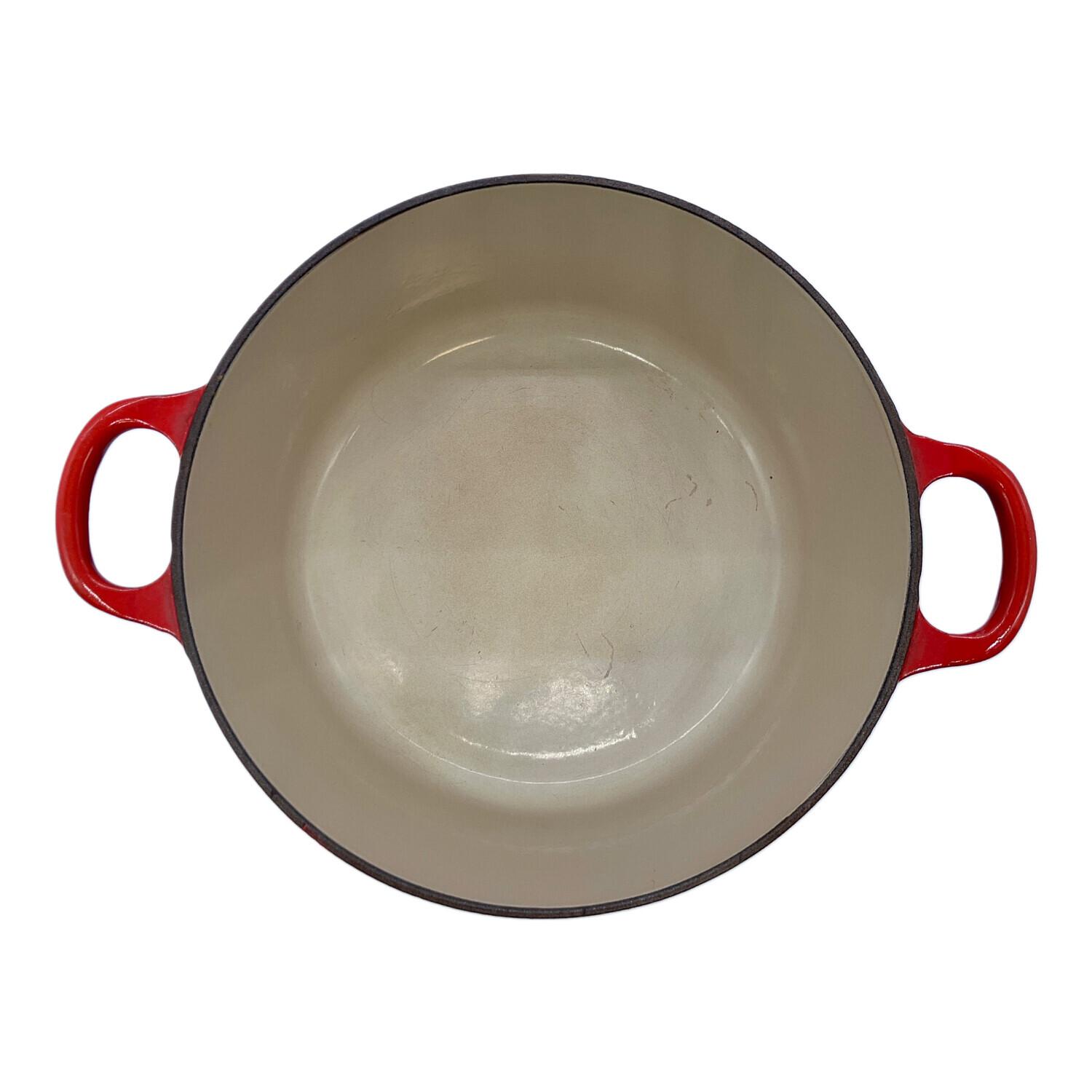 LE CREUSET (ルクルーゼ) 両手鍋 22cm レッド｜トレファクONLINE