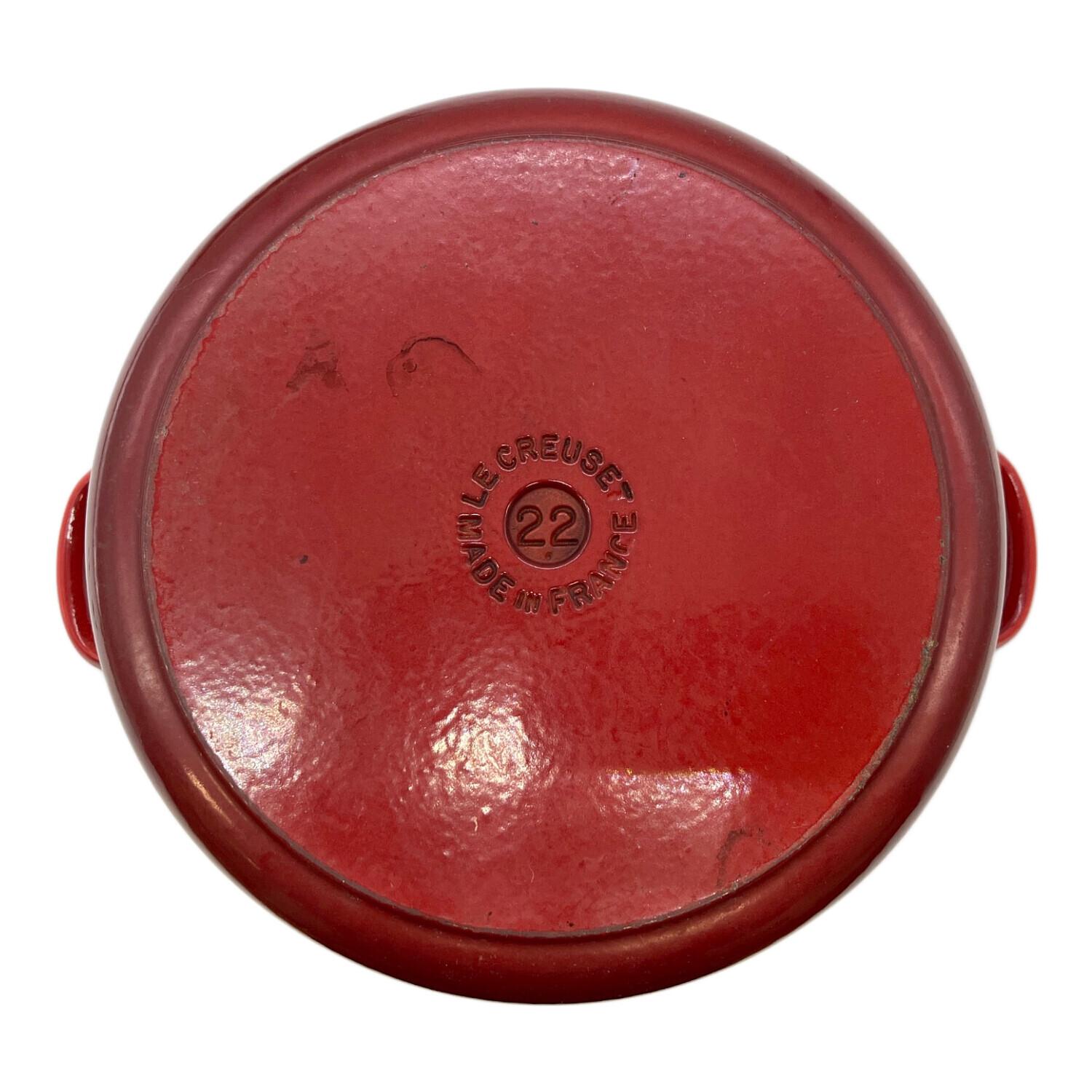 LE CREUSET (ルクルーゼ) 両手鍋 22cm レッド｜トレファクONLINE