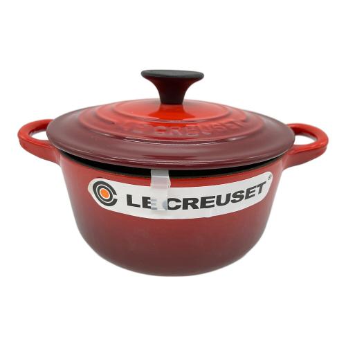 LE CREUSET (ルクルーゼ) 両手鍋 16cm レッド ココット・ロンド