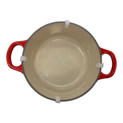LE CREUSET (ルクルーゼ) 両手鍋 16cm レッド ココット・ロンド