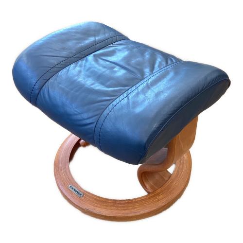 Ekornes (エコーネス) オットマン付き1人掛けソファー ストレスレスコンサル ネイビー×ブラウン