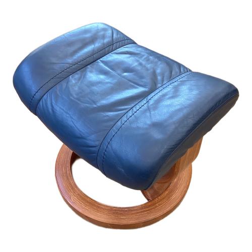 Ekornes (エコーネス) オットマン付き1人掛けソファー ストレスレスコンサル ネイビー×ブラウン