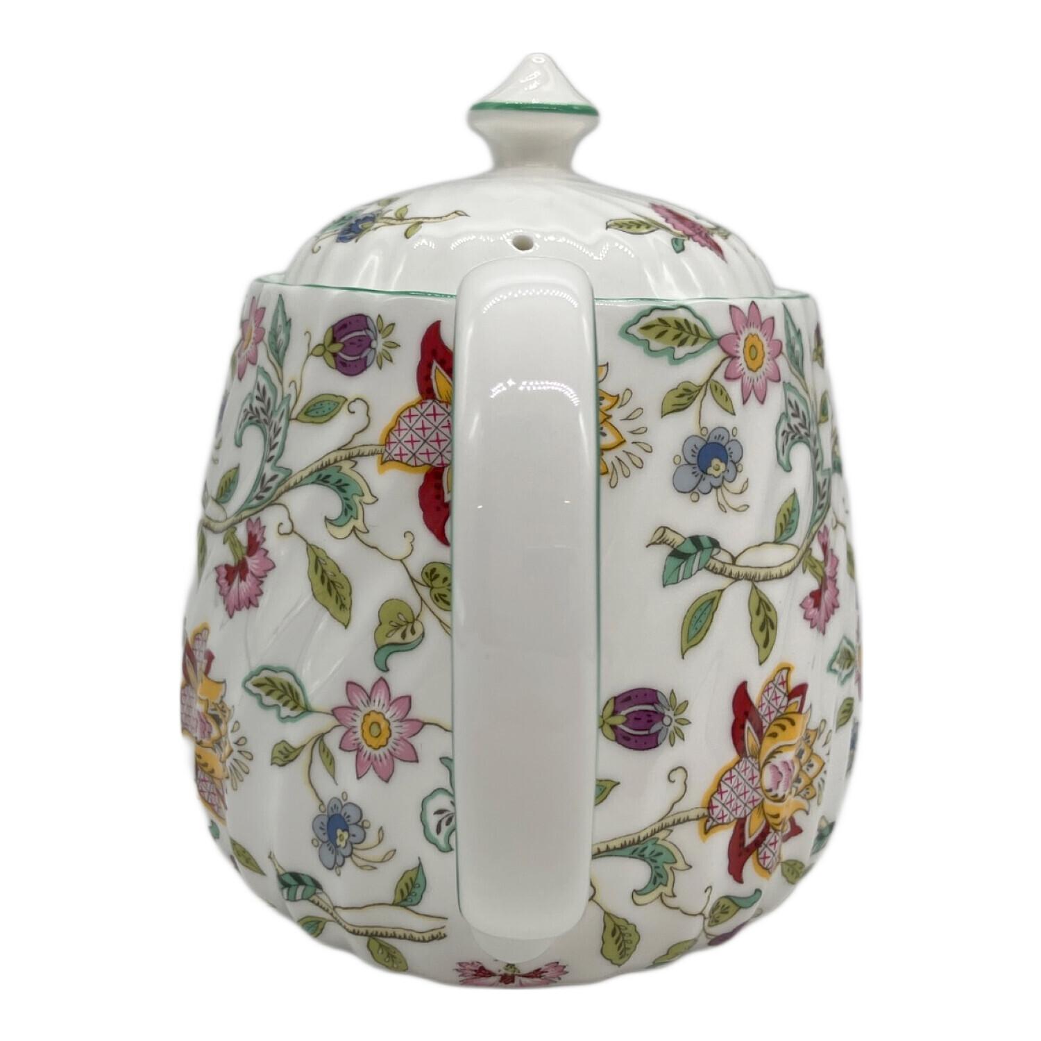 MINTON (ミントン) ティーポット 花柄/ホワイト×グリーン ハドンホール