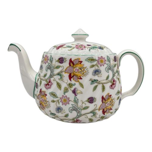 MINTON (ミントン) ティーポット 花柄/ホワイト×グリーン ハドンホール