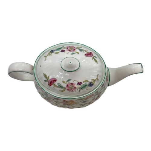 MINTON (ミントン) ティーポット 花柄/ホワイト×グリーン ハドンホール