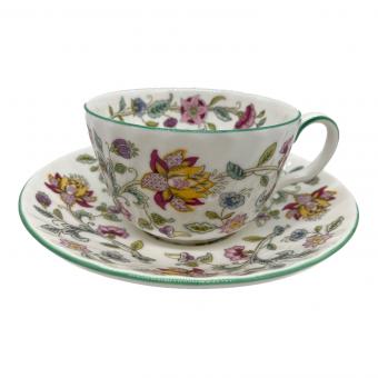 MINTON (ミントン) カップ&ソーサー 花柄/ホワイト×グリーン ハドンホール