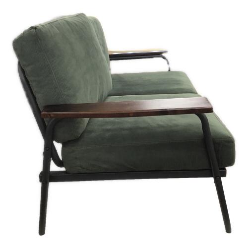 2人掛けソファー 261 幅:約135㎝ グリーン×ブラウン×ブラック