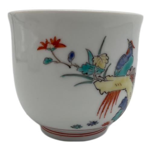 十四代柿右衛門 (ジュウヨンダイカキエモン) カップ&ソーサー 錦菊鳥文