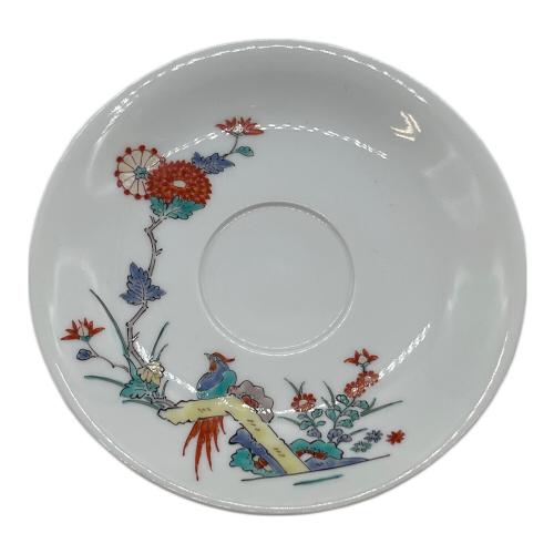 十四代柿右衛門 (ジュウヨンダイカキエモン) カップ&ソーサー 錦菊鳥文