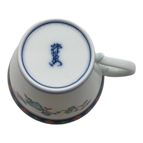 柿右衛門 (カキエモン) カップ&ソーサー 染錦