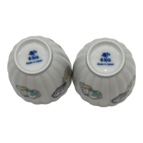 香蘭社 (コウランシャ) 二人用茶器セット ▲/757-AHR2 金ミル花丸紋