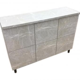 キャビネット 大理石調 グレー