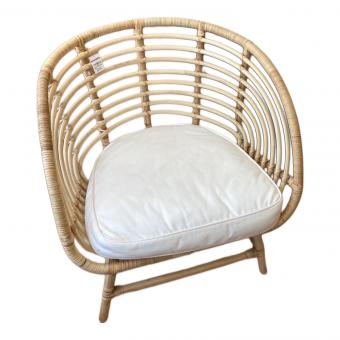 IKEA (イケア) ラタンチェア ナチュラル×ホワイト BUSKBO