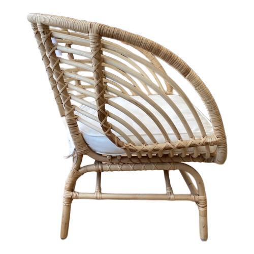 IKEA (イケア) ラタンチェア ナチュラル×ホワイト BUSKBO