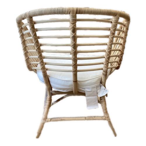 IKEA (イケア) ラタンチェア ナチュラル×ホワイト BUSKBO