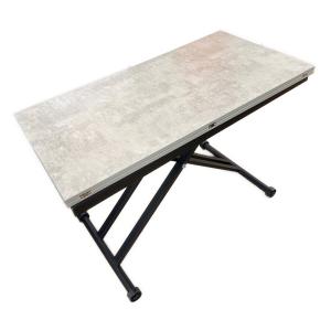 東馬 (トウマ) リフティングテーブル 横幅110 奥行58～113 高さ37～72.5(cm) ライトグレー