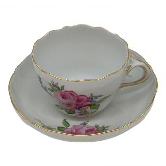 Meissen (マイセン) カップ&ソーサー バラと忘れな草