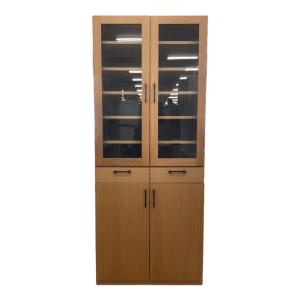 LEGNATEC (レグナテック) 食器棚 横幅78.3 奥行46 高さ190(cm) ナチュラル×ブラック メリッサ80