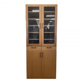 LEGNATEC (レグナテック) 食器棚 横幅78.3 奥行46 高さ190(cm) ナチュラル×ブラック メリッサ80