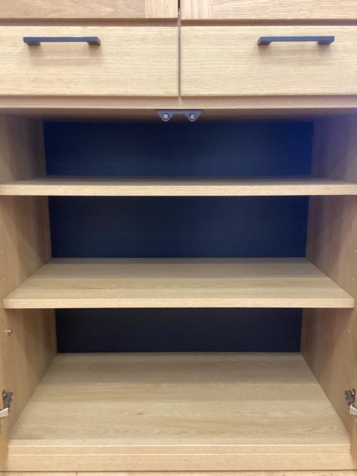 LEGNATEC (レグナテック) 食器棚 横幅78.3 奥行46 高さ190(cm) ナチュラル×ブラック メリッサ80