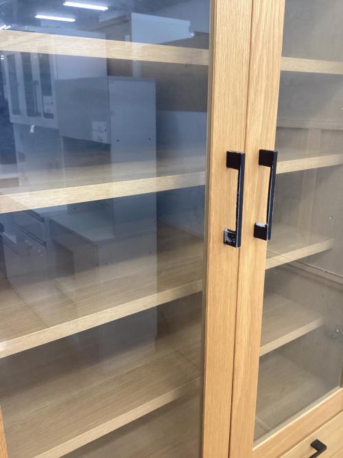 LEGNATEC (レグナテック) 食器棚 横幅78.3 奥行46 高さ190(cm) ナチュラル×ブラック メリッサ80