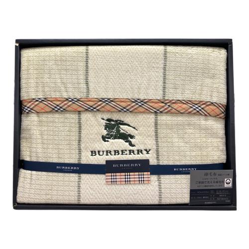 BURBERRY (バーバリー) シール織綿毛布 FEF1001410 シングル(幅140×長さ200cm)