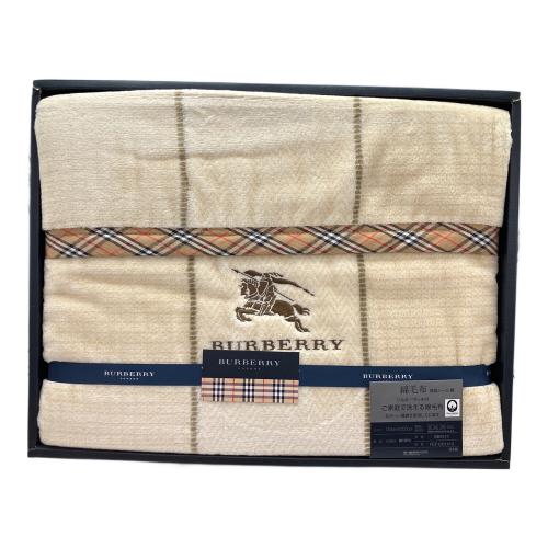 BURBERRY (バーバリー) シール織綿毛布 FEF1001410 シングル(幅140×長さ200cm)