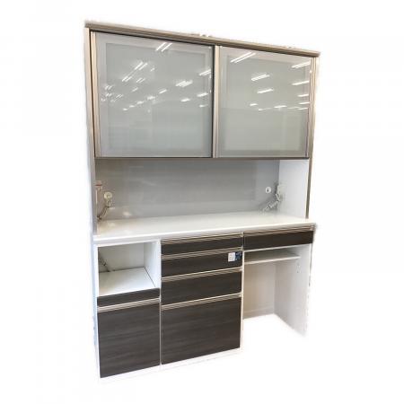 松田家具 (マツダカグ) レンジボード 1600 ホワイト×グレー ダーウィン