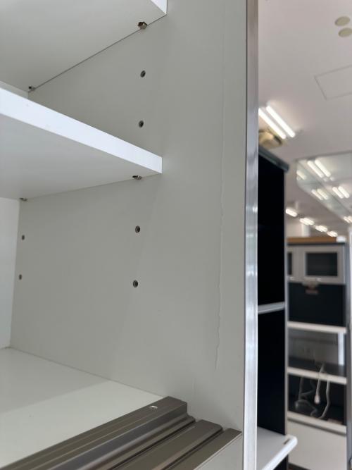 松田家具 (マツダカグ) レンジボード 1600 ホワイト×グレー ダーウィンレンジ