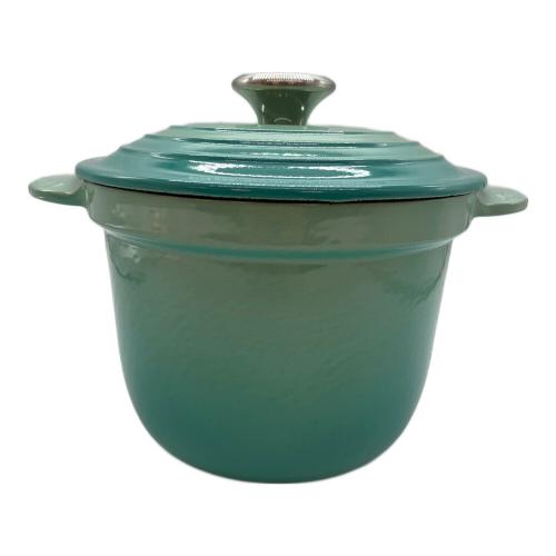 LE CREUSET (ルクルーゼ) ココット・エブリィ ホーロー鍋 18cm ミント インナーリッド付
