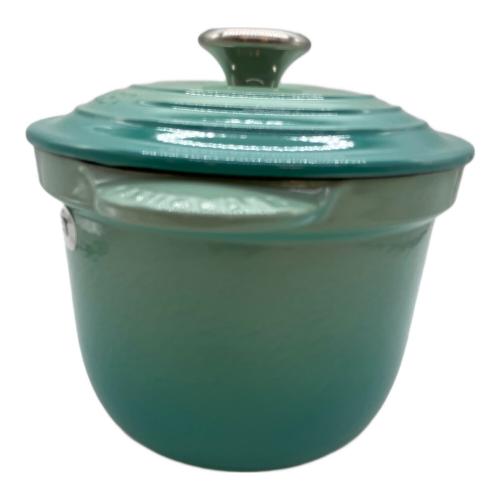 LE CREUSET (ルクルーゼ) ココット・エブリィ ホーロー鍋 18cm ミント インナーリッド付