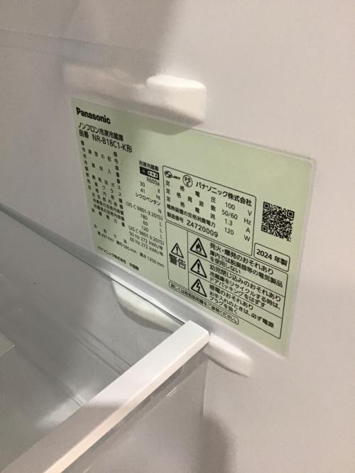 Panasonic (パナソニック) 2ドア冷蔵庫 NR-B18C1-K 2024年製 180L