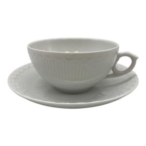 ROYAL COPENHAGEN (ロイヤル・コペンハーゲン) カップ&ソーサー ホワイトフルーテッド・ハーフレース