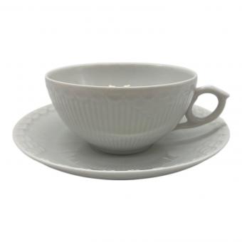 ROYAL COPENHAGEN (ロイヤル・コペンハーゲン) カップ&ソーサー ホワイトフルーテッド・ハーフレース