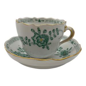 Meissen (マイセン) カップ&ソーサー デミタス/グリーン インドの華