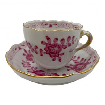 Meissen (マイセン) カップ&ソーサー デミタス/ピンク インドの華