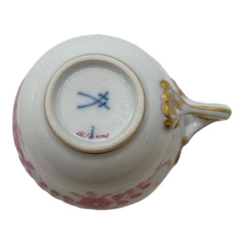 Meissen (マイセン) カップ&ソーサー デミタス/ピンク インドの華