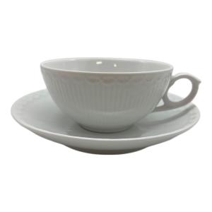 ROYAL COPENHAGEN (ロイヤル・コペンハーゲン) カップ&ソーサー ▲ ホワイトフルーテッド・プレイン